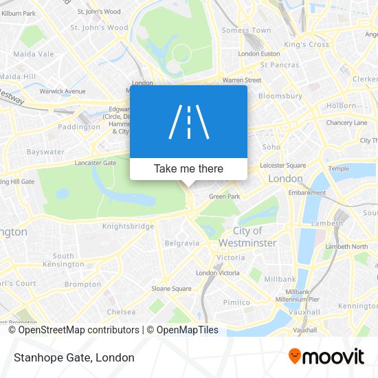 Stanhope Gate map