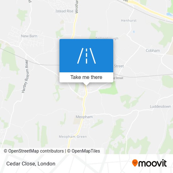 Cedar Close map