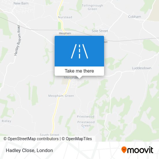Hadley Close map