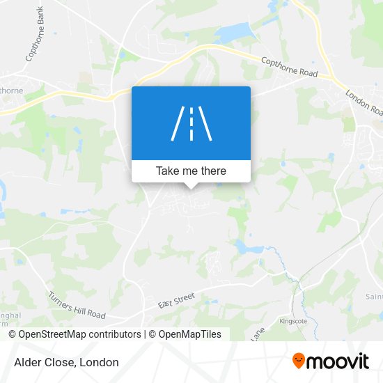 Alder Close map