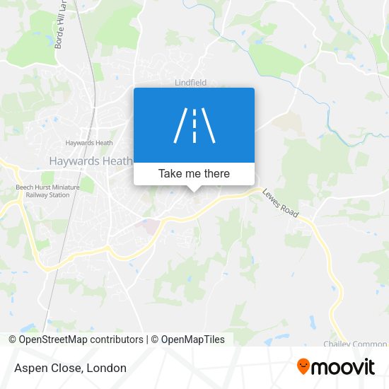 Aspen Close map