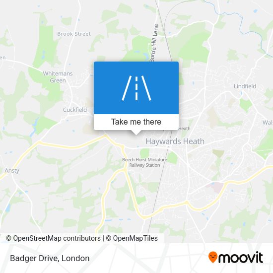 Badger Drive map