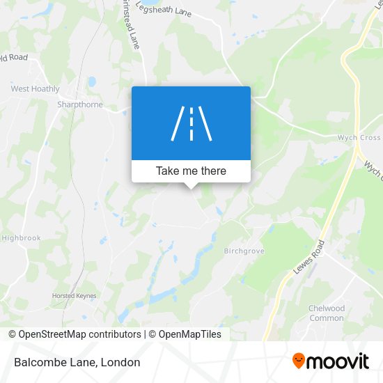 Balcombe Lane map