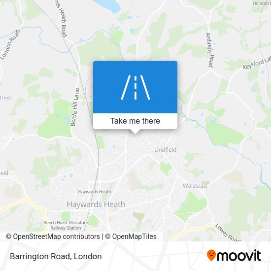 Barrington Road map