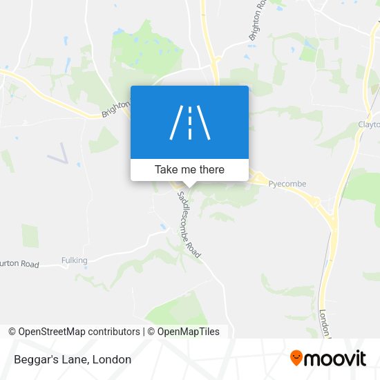 Beggar's Lane map