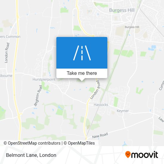 Belmont Lane map