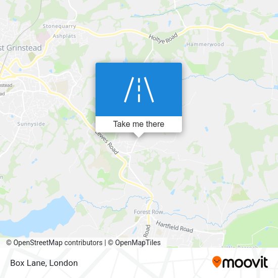 Box Lane map