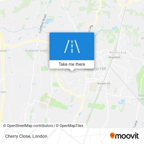 Cherry Close map