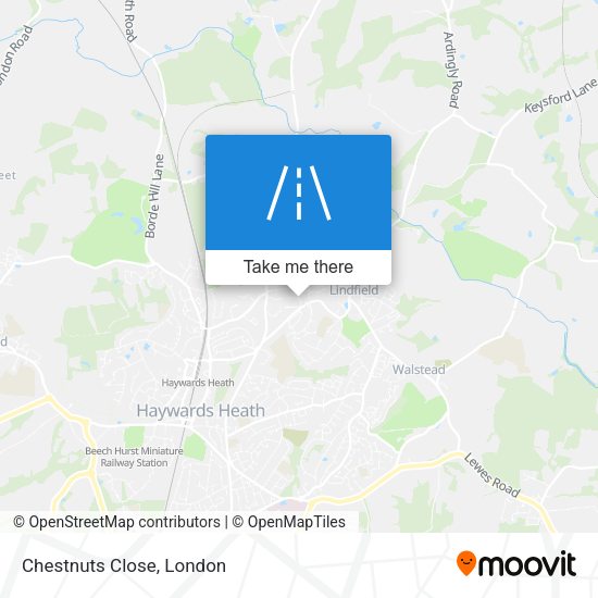 Chestnuts Close map