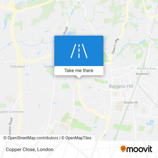 Copper Close map