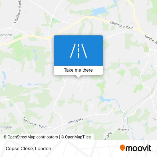 Copse Close map