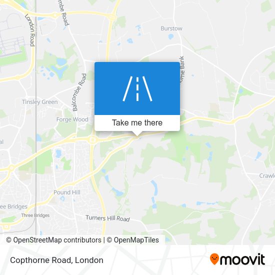 Copthorne Road map