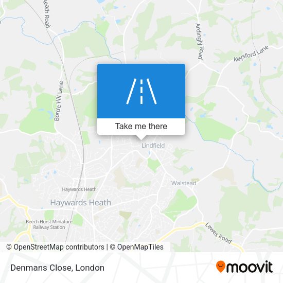 Denmans Close map