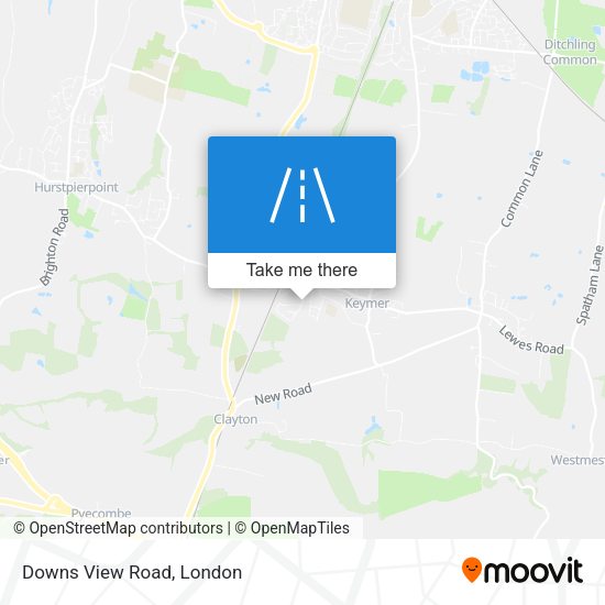 Downs View Road map