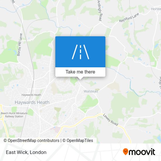 East Wick map