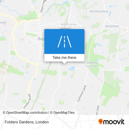 Folders Gardens map