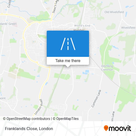 Franklands Close map