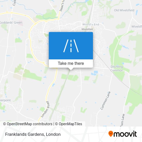 Franklands Gardens map