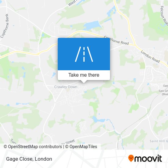Gage Close map