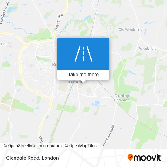 Glendale Road map