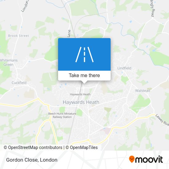 Gordon Close map