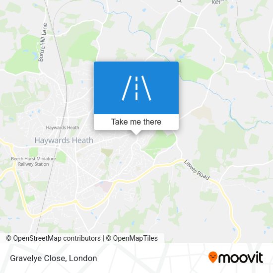 Gravelye Close map