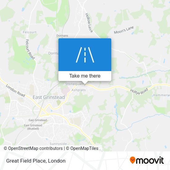 Great Field Place map