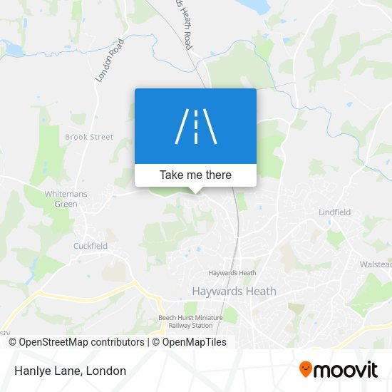 Hanlye Lane map