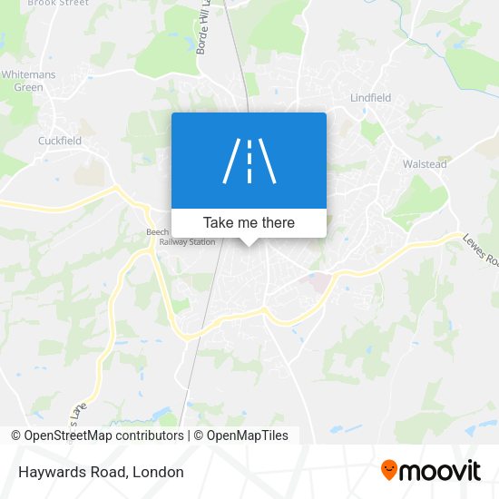 Haywards Road map
