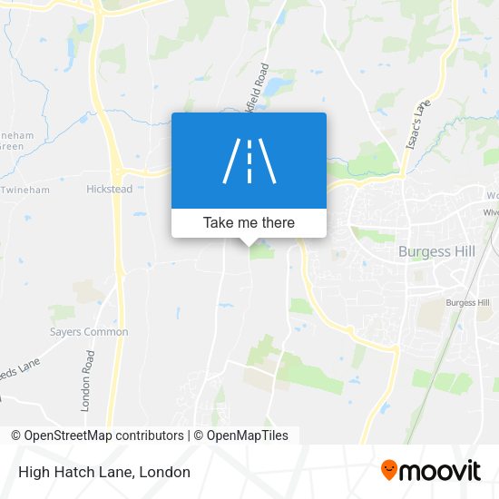 High Hatch Lane map