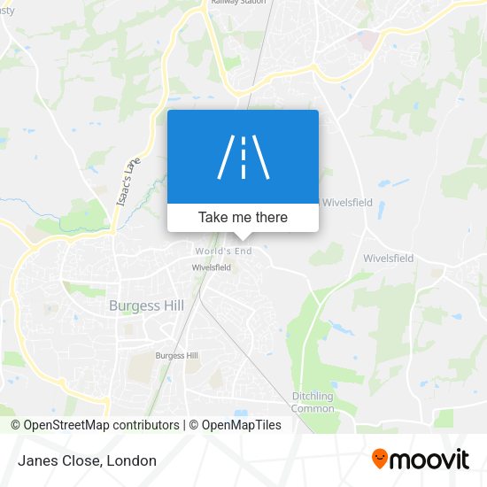 Janes Close map