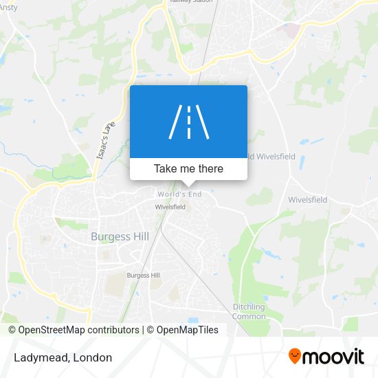 Ladymead map