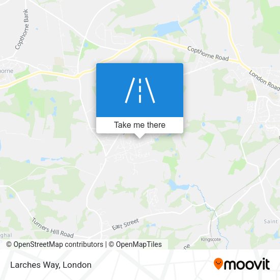 Larches Way map