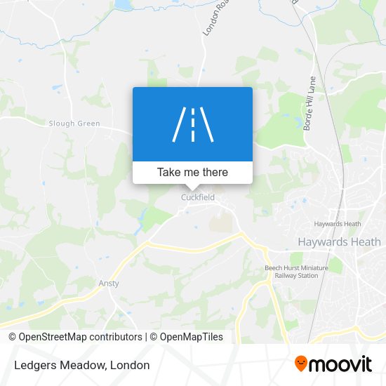 Ledgers Meadow map