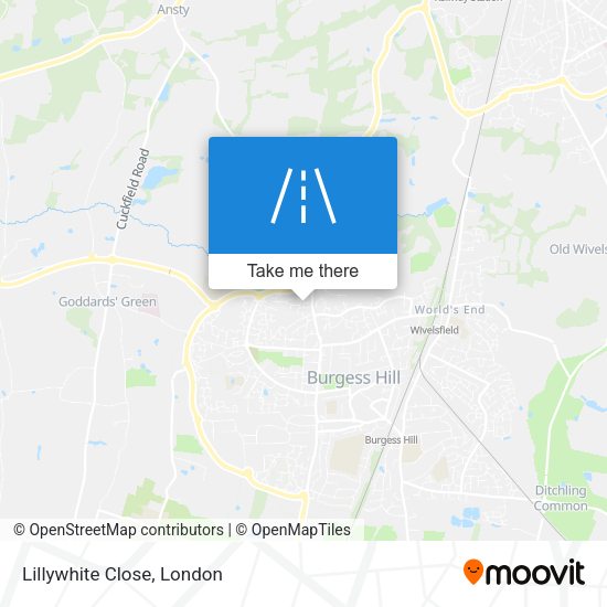 Lillywhite Close map