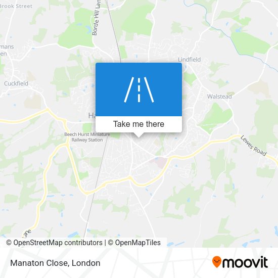 Manaton Close map