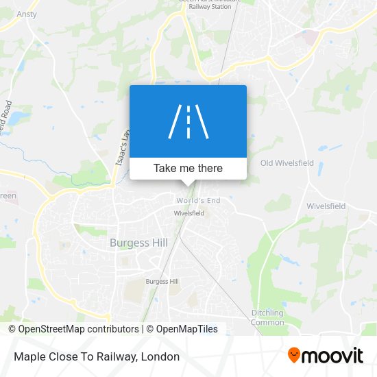Maple Close To Railway map