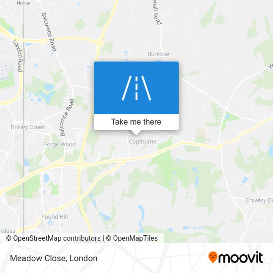 Meadow Close map