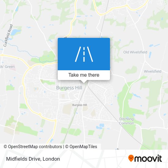 Midfields Drive map