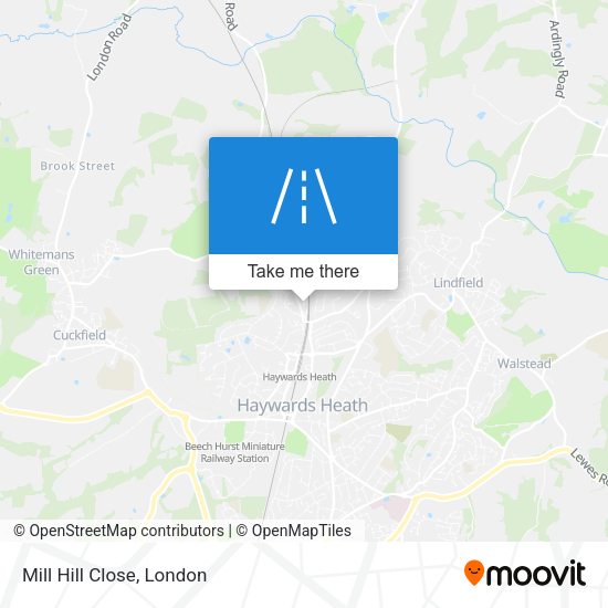 Mill Hill Close map