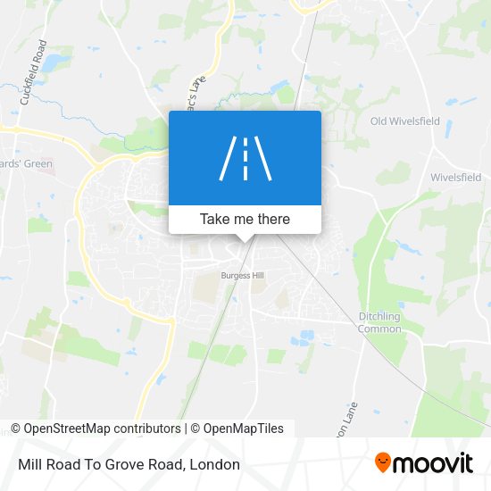 Mill Road To Grove Road map