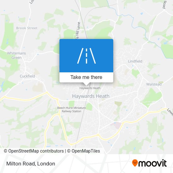 Milton Road map