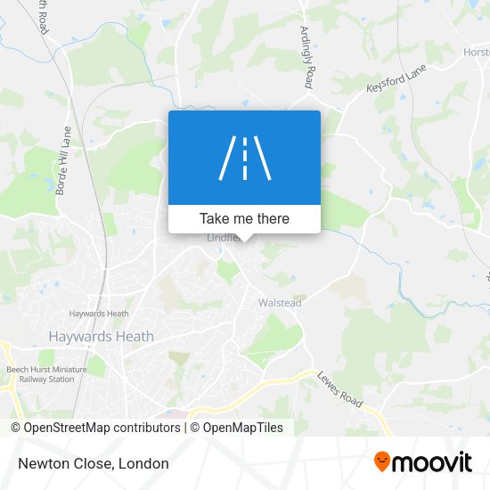 Newton Close map