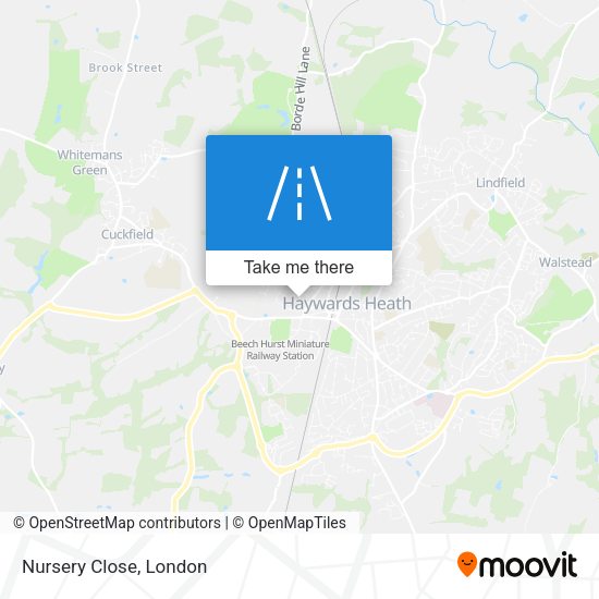 Nursery Close map