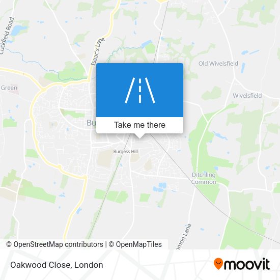 Oakwood Close map