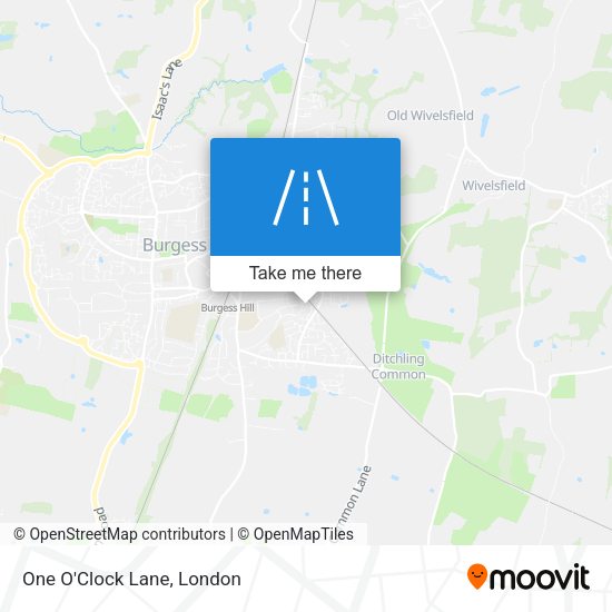 One O'Clock Lane map