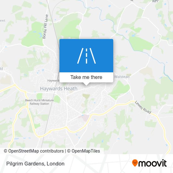 Pilgrim Gardens map