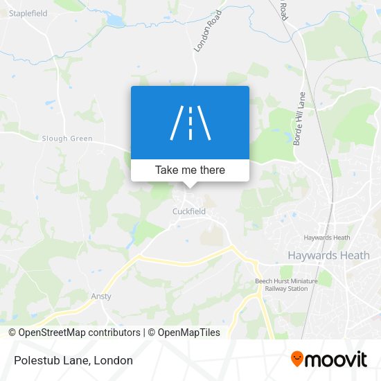 Polestub Lane map