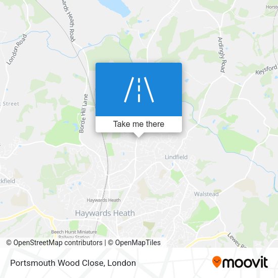 Portsmouth Wood Close map