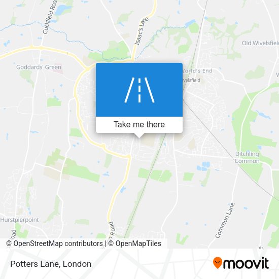 Potters Lane map